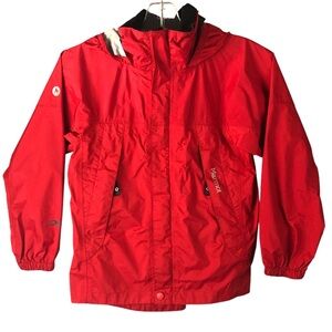 JACKET - Women's Marmot Red Precip Eco Hooded Full-Zip Rain Jacket. Size S/P.